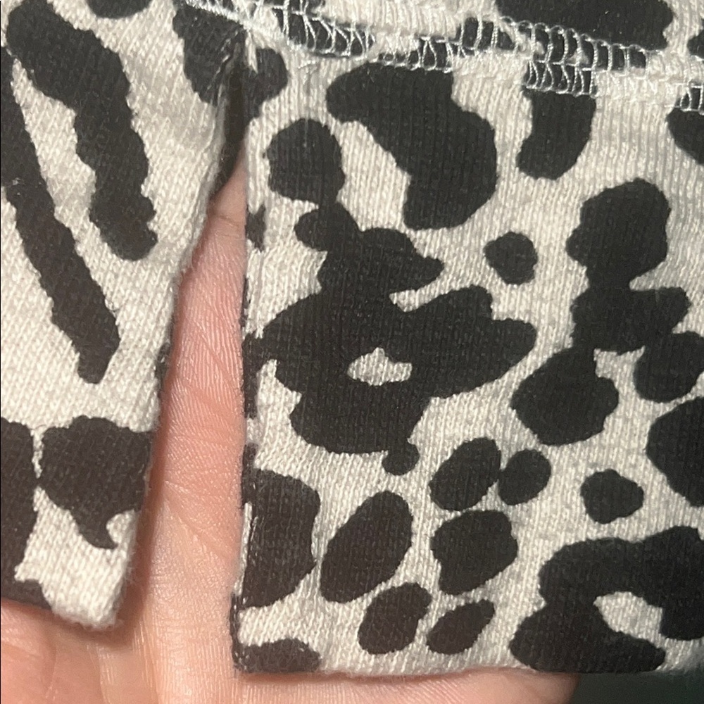 LOFT Black and White Animal Print Blouse - Picture 3 of 5